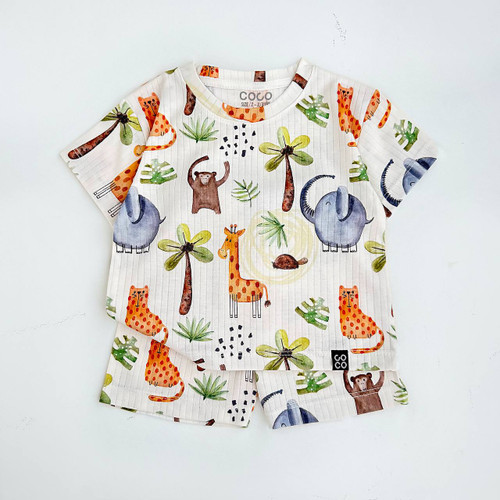 ست تیشرت شلوارک کبریتی جنگل............................................................15531