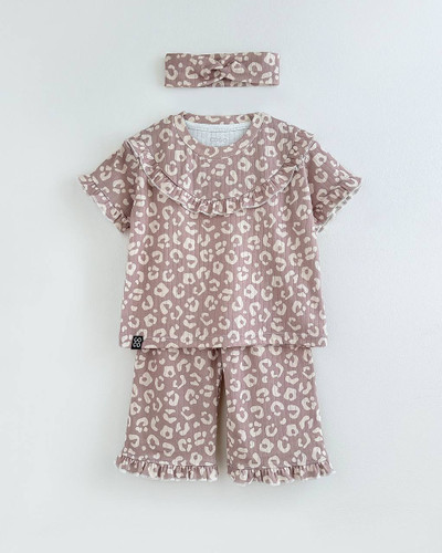 ست بلوز شلوار با هدبند کوکو طرح پلنگی.....................................19924