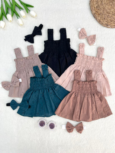 ست دو تیکه سارافان و هدبند خامه دوزی کمرچین............20001