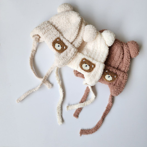 کلاه تک بوکله تیکه دوزی خرس تدی .................18586