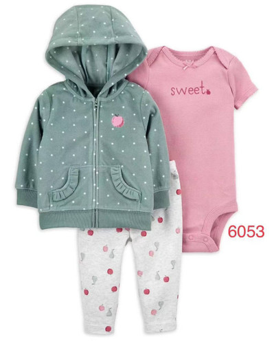 ست سه تیکه سوییشرتی کارترز سبز سیب ...........18878