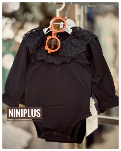 بادی نخی زیر سارافونی مشکی یقه تور......... 15960