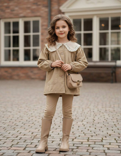 پالتو داخل خز یقه دانتل .................15924