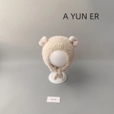 کلاه زمستانه نوزادی کلاه دو پاپیون کلاه خزدار بچهگانه کلاه فانتزی نوزاد کلاه بدون آستر نوزادی اکسسوری گرم نوزادی کلاه بچگانه زمستانی