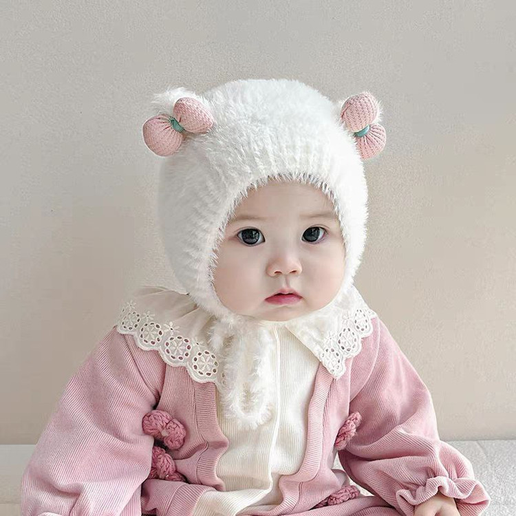 کلاه زمستانه نوزادی کلاه دو پاپیون کلاه خزدار بچهگانه کلاه فانتزی نوزاد کلاه بدون آستر نوزادی اکسسوری گرم نوزادی کلاه بچگانه زمستانی