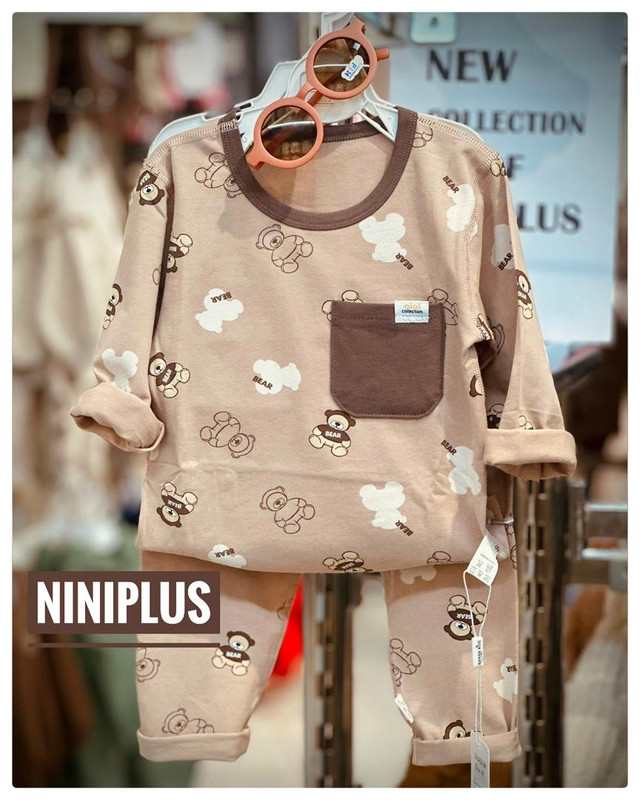 ست بلوز و شلوار نخی بچگانه لباس نخی کودک ست بچگانه طرح خرسی لباس راحتی کودک لباس بچگانه چهارفصل ست نخی پسرانه و دخترانه لباس کودک برای پوست حساس