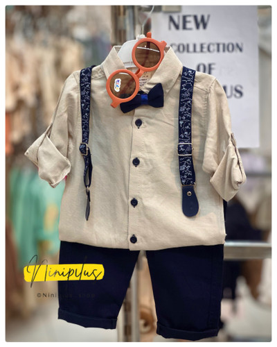 ست4تیکه پیراهن شلوار پاپیون ساسپندر............................... 19175