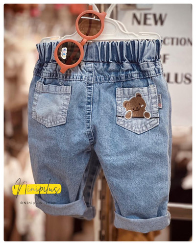 شلوار جین بچگانه طرح تدی | مناسب ۶ ماه تا ۲/۵ سال .....کد18404