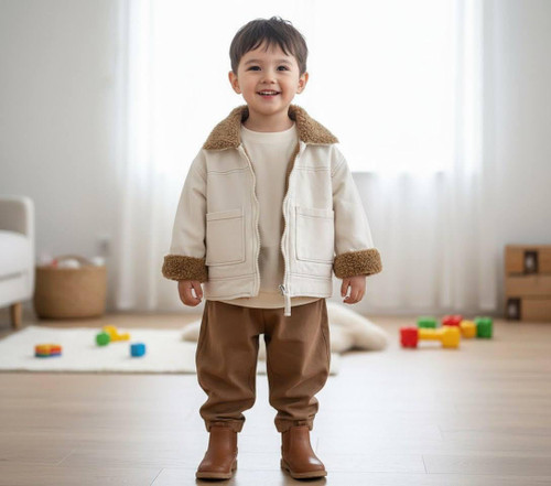 کت بچه گانه زمستانی داخل خز تدی - مناسب ۱ تا ۵ سال ...........................20066