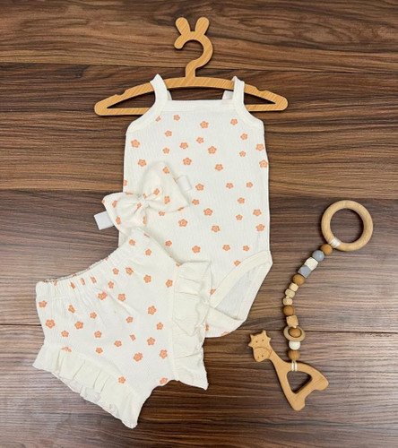 ست بادی شورتک هدبند گل شکوفه ......................................................15198