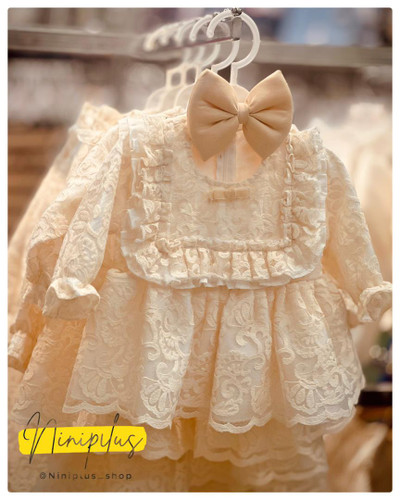 پیراهن مجلسی دخترانه دانتل | ۳ ماه تا ۴ سال........ کد 15550