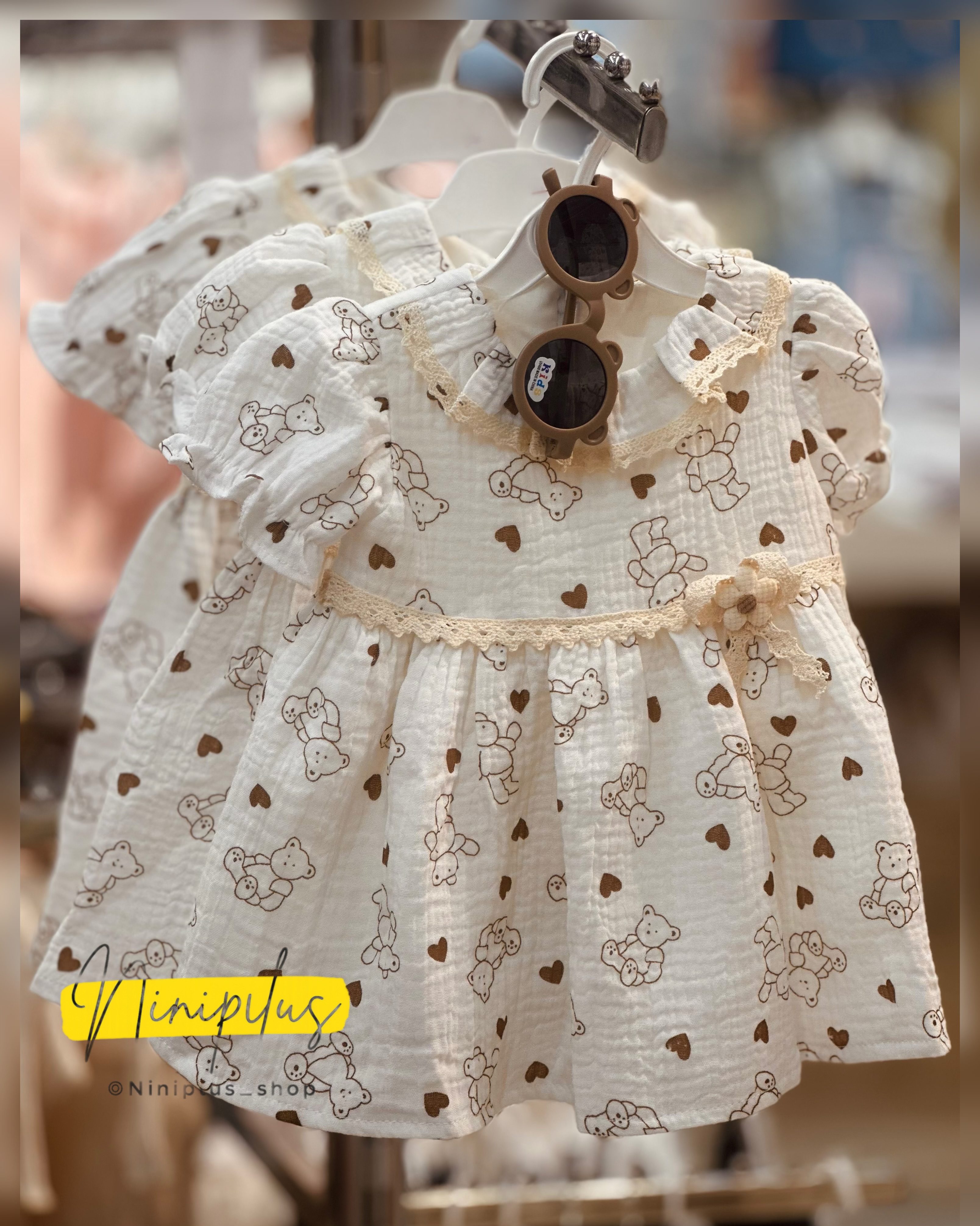 پیراهن دخترانه مجلسی موسلین با طرح قلبی ........18625