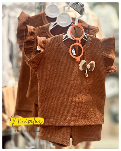 تاپ شلوارک پفکی پاپیون..........................................17527