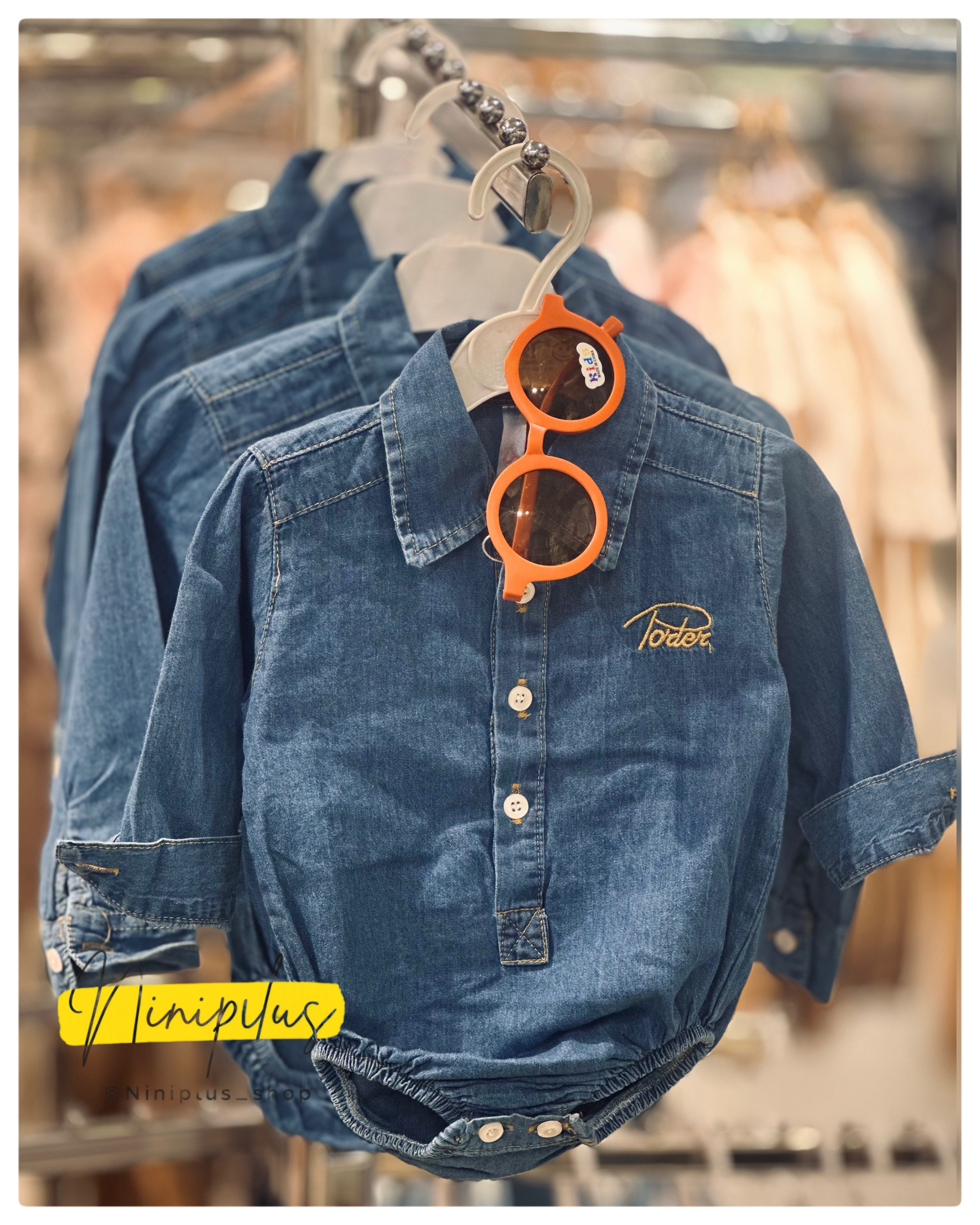 بادی پیراهنی جین آبی. ...........18323