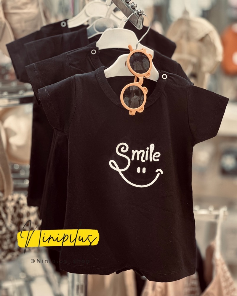 رامپر نخی طرح Smile کودک | مناسب دختر و پسر | ۳ ماه تا ۲ سال   ...................... 20304