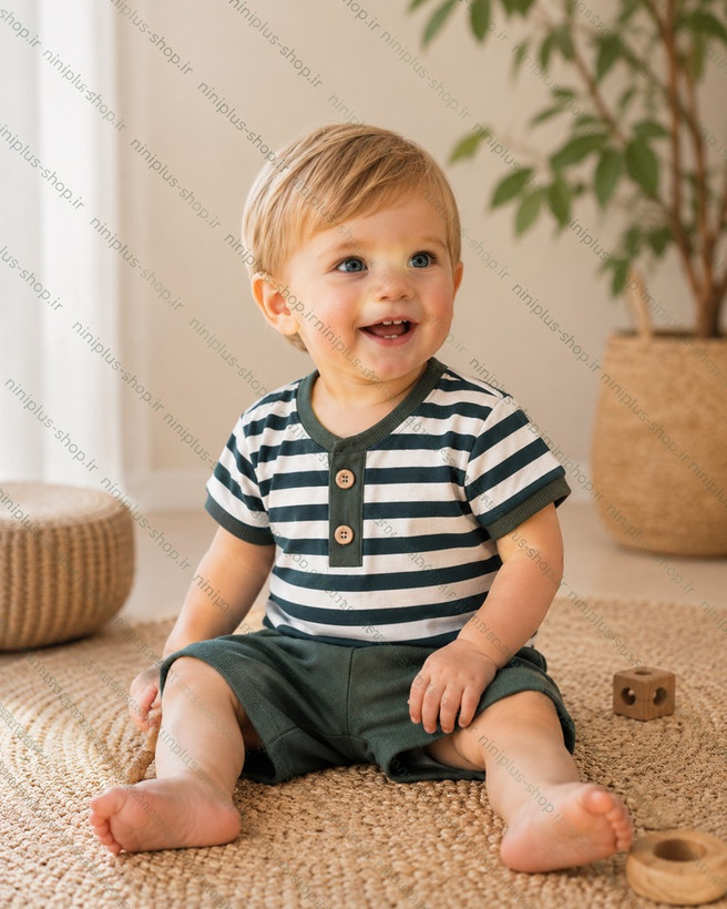 ست تیشرت و شلوارک نخی نوزاد و کودک (۶ ماه تا ۳ سال) .............................. 15920